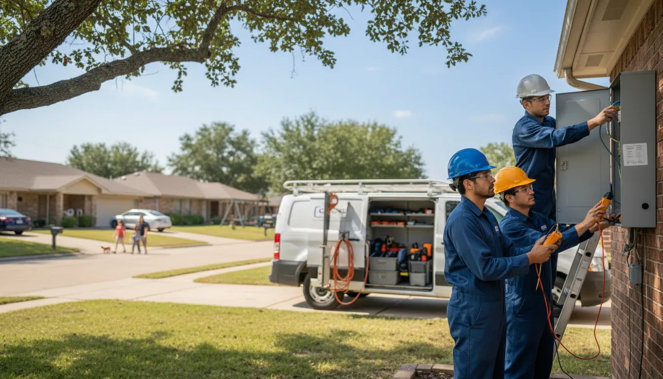 Certified electrician providing emergency electrical services in Pawnee, TX